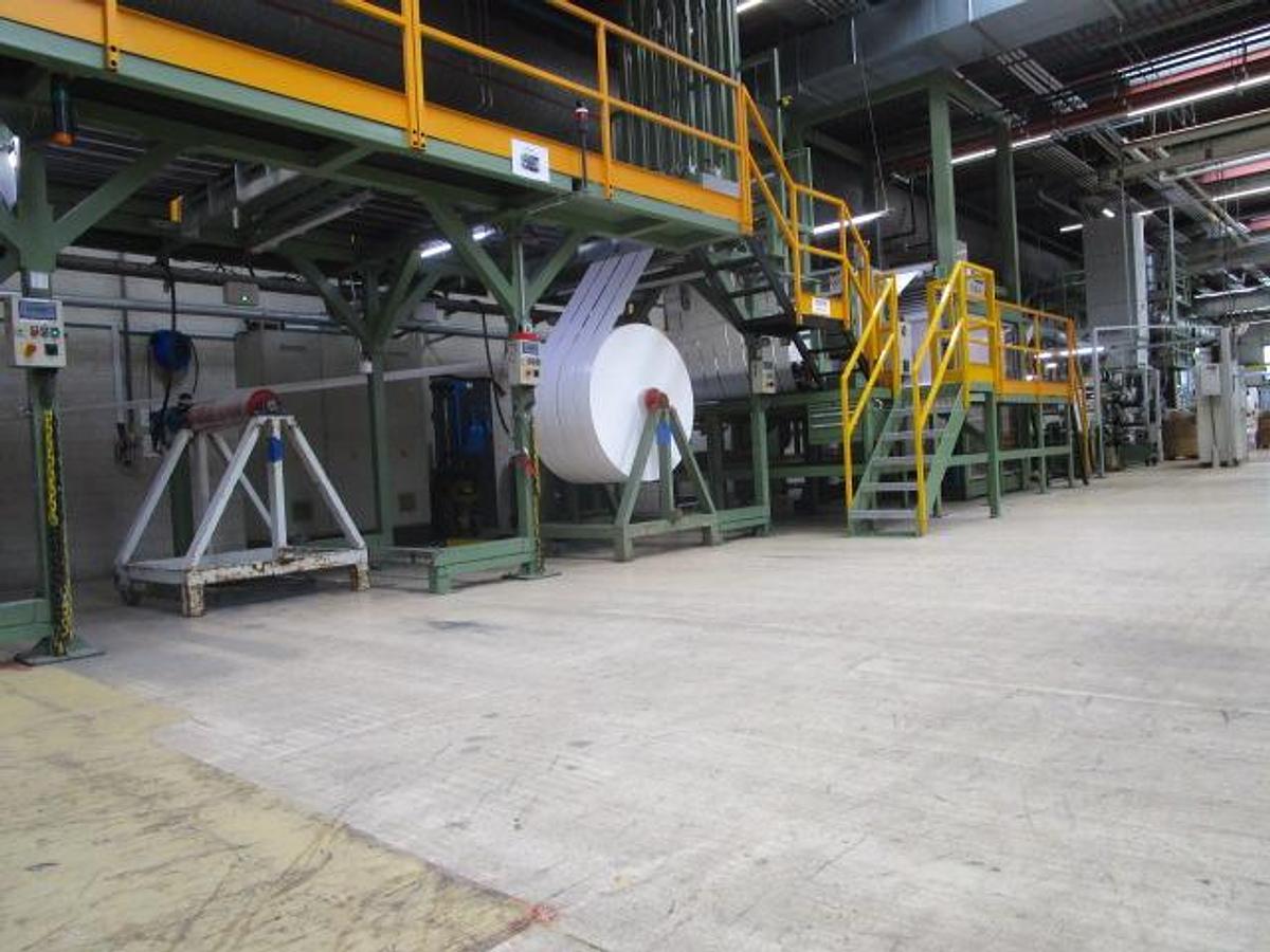 Used Amut EA120 sheet extruder 1600 mm.wide, 1300 kg/h 2000-2008