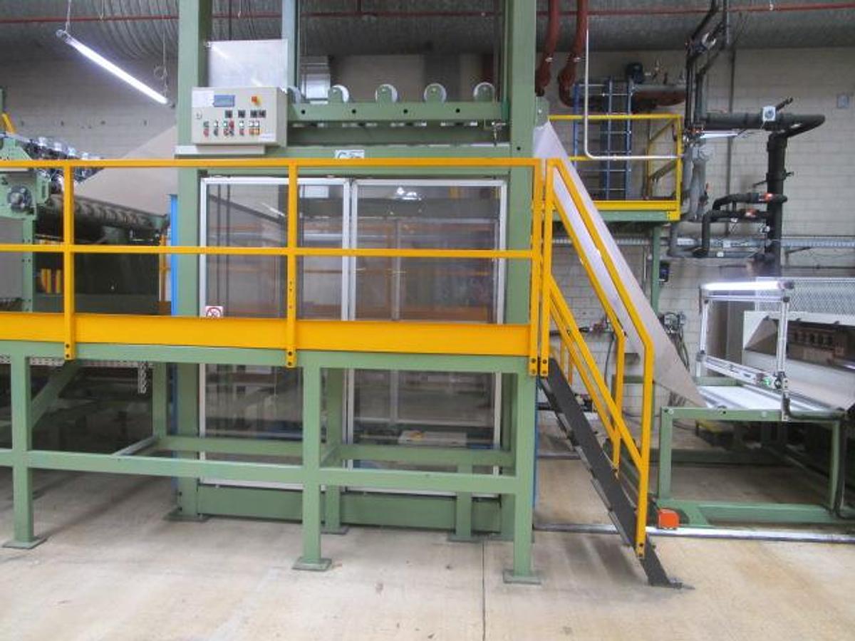 Used Amut EA120 sheet extruder 1600 mm.wide, 1300 kg/h 2000-2008
