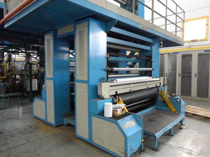 Used extruder for shrink LDPE+LLDPE+MDPE 1700 mm.wide 300 kg/h ready to go