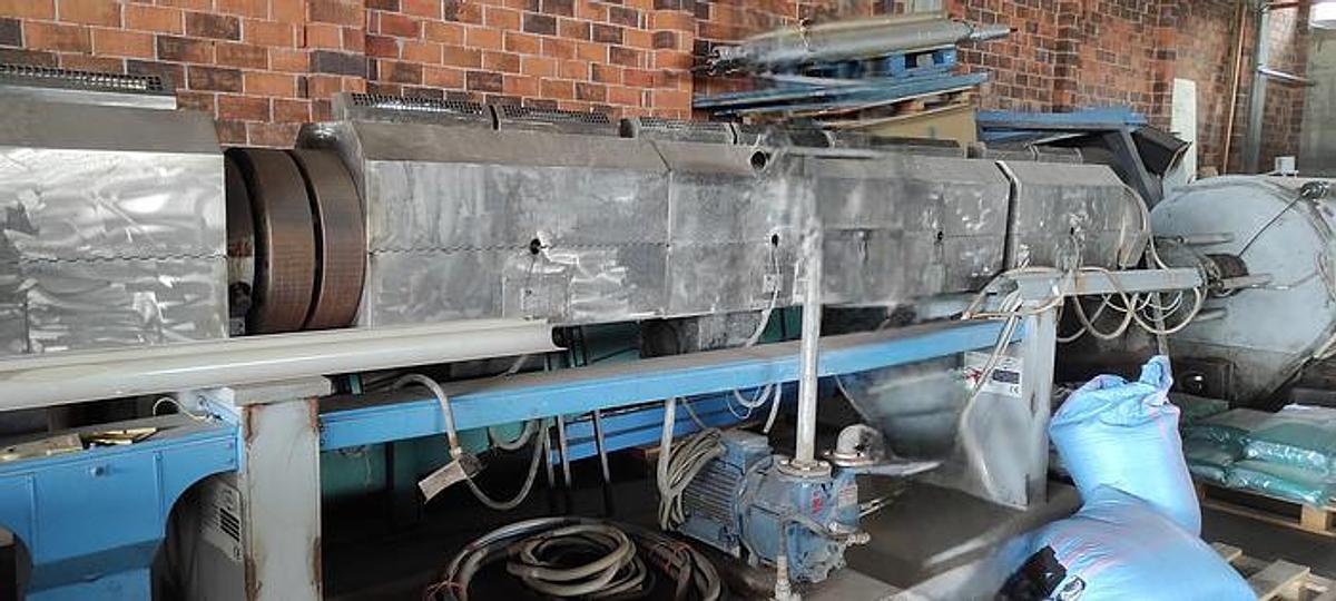 Used extruder 160 mm. 50 LD 2x degassing with  energy saving IR heaters