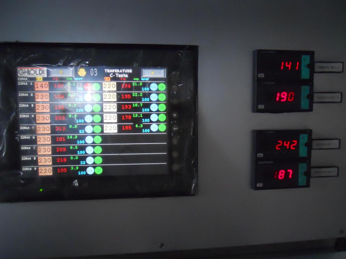 Used EXTRUDER GHIOLDI s.55-75-55, d.300, w.1700 mm.