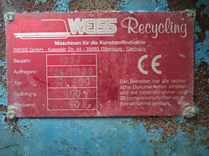 Refurbished WEISS AGGLOMERATOR RL900