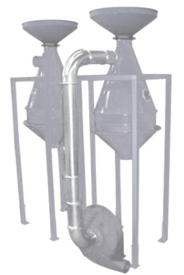 AIR  SEPARATOR  for labels, dust,.. up to 1.800 kg./h