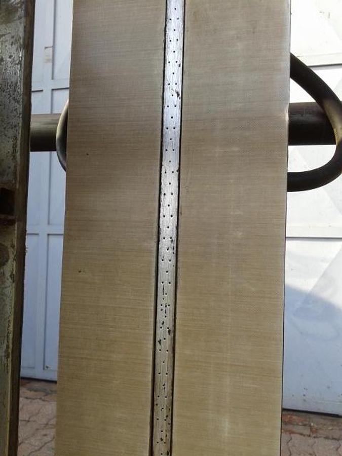 Refurbished used slit and seal unit, 1600 mm.hot air, ribbon seal