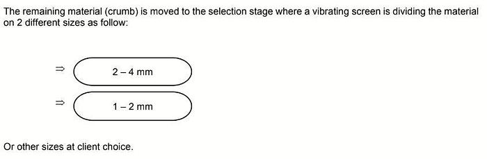 TIRE RECYCLING LINE 1 T/h <6 mm.granulate