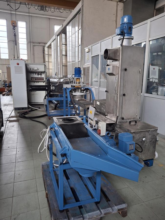 Refurbished extruder cdm prealpina,500 kg/h.+FIMIC ras400, pe,pp,pc,ps,abs, reconditioned.