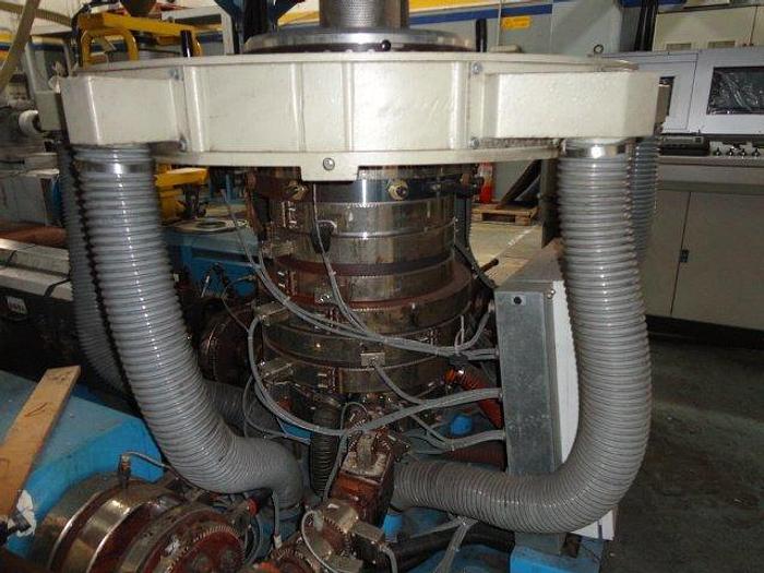 Used extruder for shrink LDPE+LLDPE+MDPE 1700 mm.wide 300 kg/h ready to go