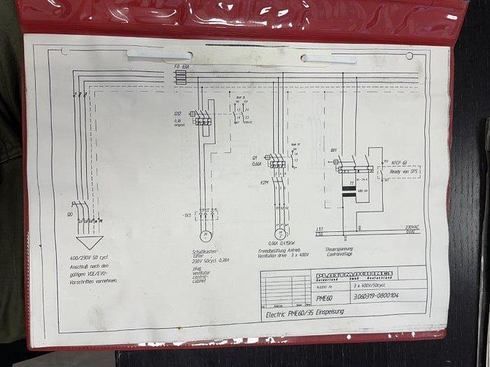 Used SINGLE SCREW EXTRUDER 60 mm 35 LD strand