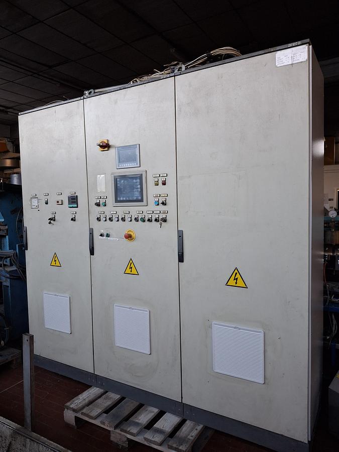 Refurbished twin-screw compounding extruder COMAC EBC60 co-rotating 60 mm diam. 42 L/D