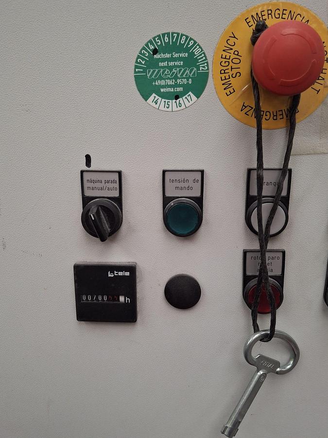 Refurbished single shaft shredder 1500 mm 90 kw weima 2015