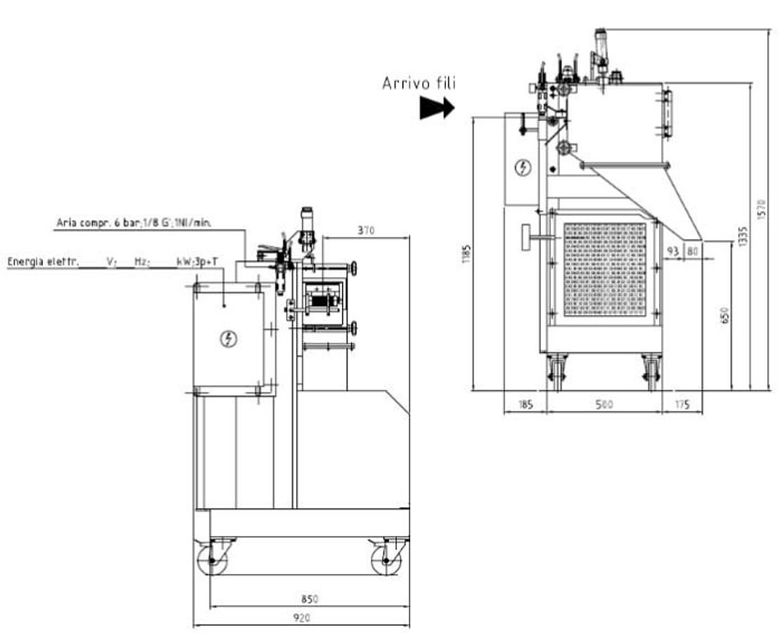 GERMANPLAST STRAND PELLETIZER < 200 kg/h 12 strands 100 mm wide