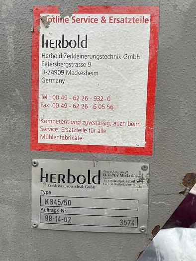 Used HERBOLD KG 45/50