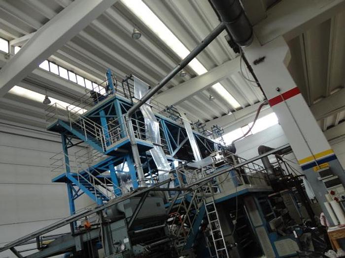 Used extruder for shrink LDPE+LLDPE+MDPE 1700 mm.wide 300 kg/h ready to go