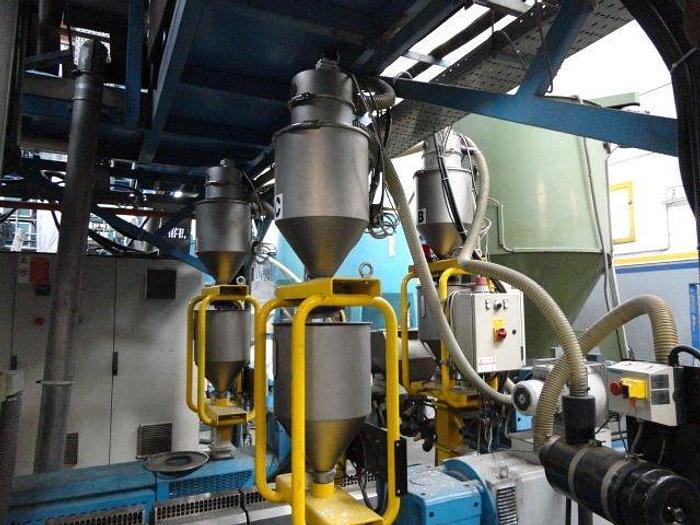 Used extruder for shrink LDPE+LLDPE+MDPE 1700 mm.wide 300 kg/h ready to go