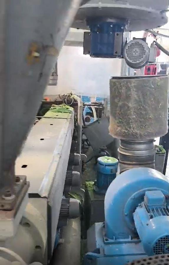 Used TECNOVA 90 mm. 37 L/D degassing+screenchanger+WR pelletizer