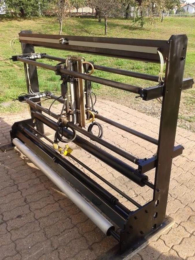 Refurbished used slit and seal unit, 1600 mm.hot air, ribbon seal