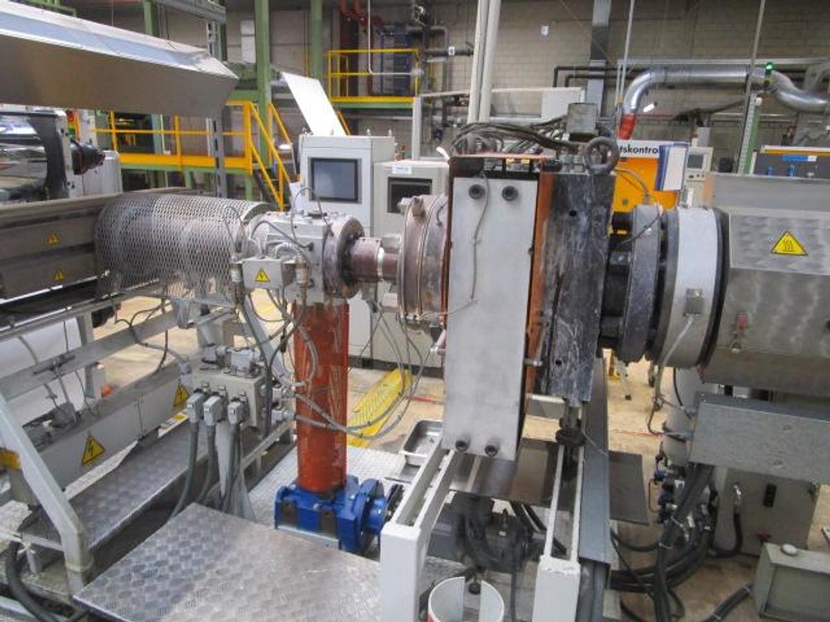 Used 2004 AMUT EZ 160 1200/1000 mm.single screw 1 Ton/h PS PP