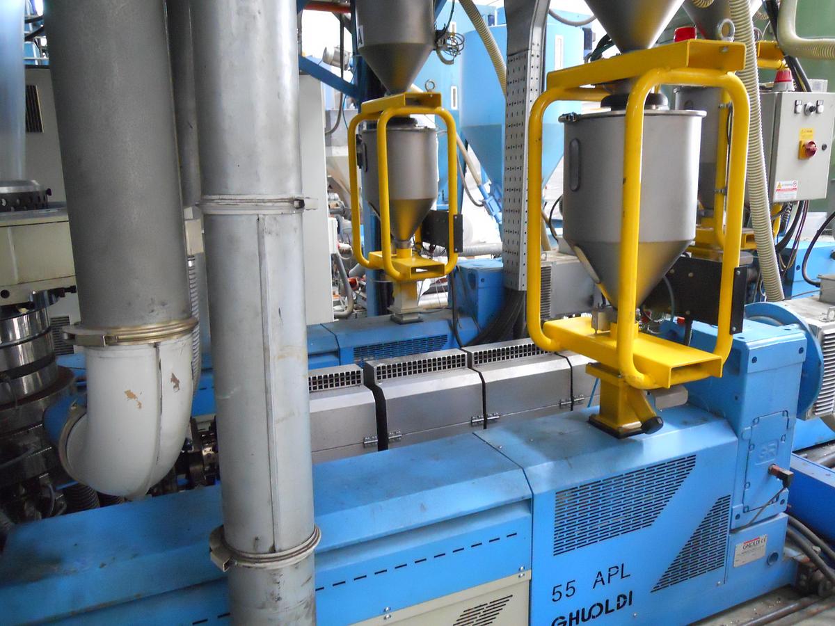 Used EXTRUDER GHIOLDI s.55-75-55, d.300, w.1700 mm.