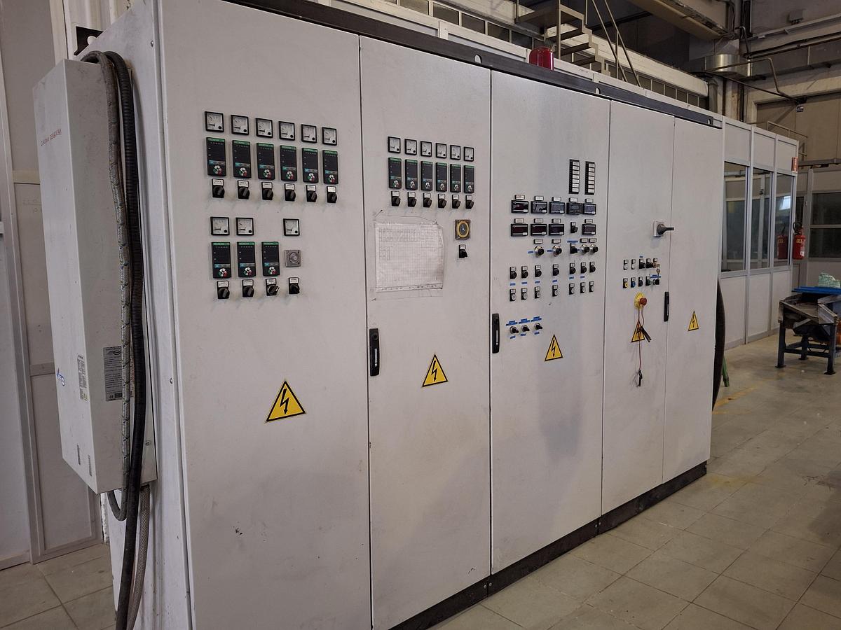 Used USED TECNOVA EXTRUSION LINE 130 mm.500-600 kg/h