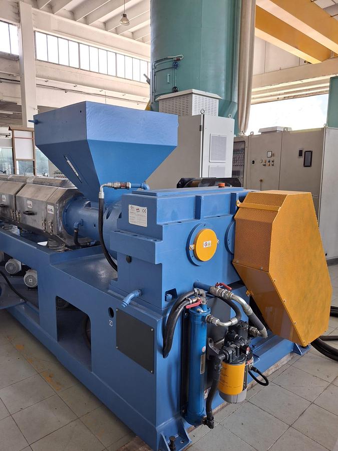 Refurbished extruder cdm prealpina,500 kg/h.+FIMIC ras400, pe,pp,pc,ps,abs, reconditioned.