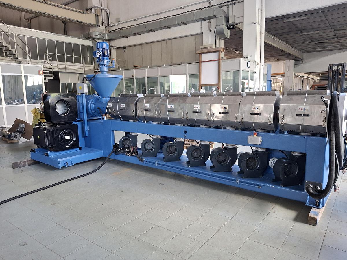 Refurbished extruder cdm prealpina,500 kg/h.+FIMIC ras400, pe,pp,pc,ps,abs , fully reconditioned,ready-to-go