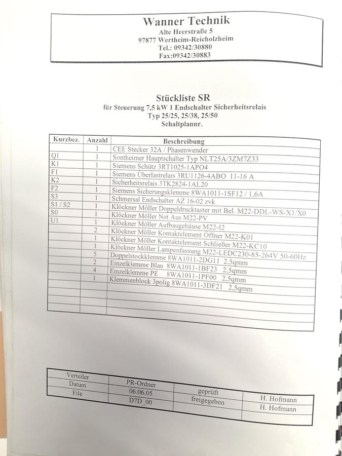 Refurbished 2010 WANNER D25 38S