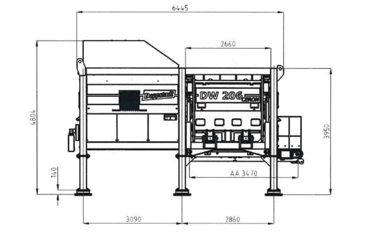 Used DOPPSTADT single shaft shredder DW 206 Ceron