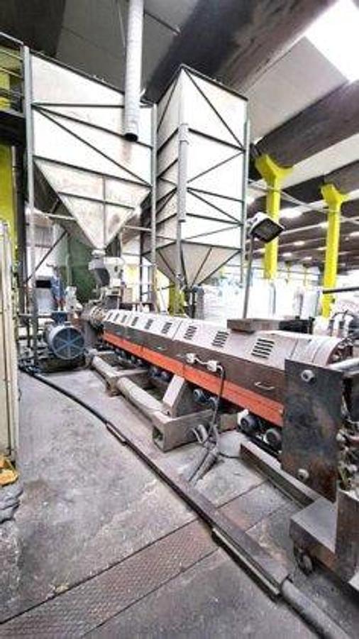 Used TECNOVA 130 mm. SINGLE SCREW EXTRUDER