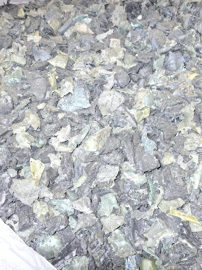 Used GREY LDPE LUMPS REGRIND 40 mm.