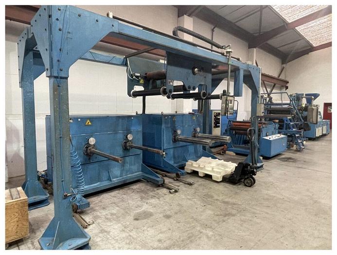 Used AMUT TWIN SCREW PVC SHEET LINE 1000 mm. 250 kg/h Ref.TX122