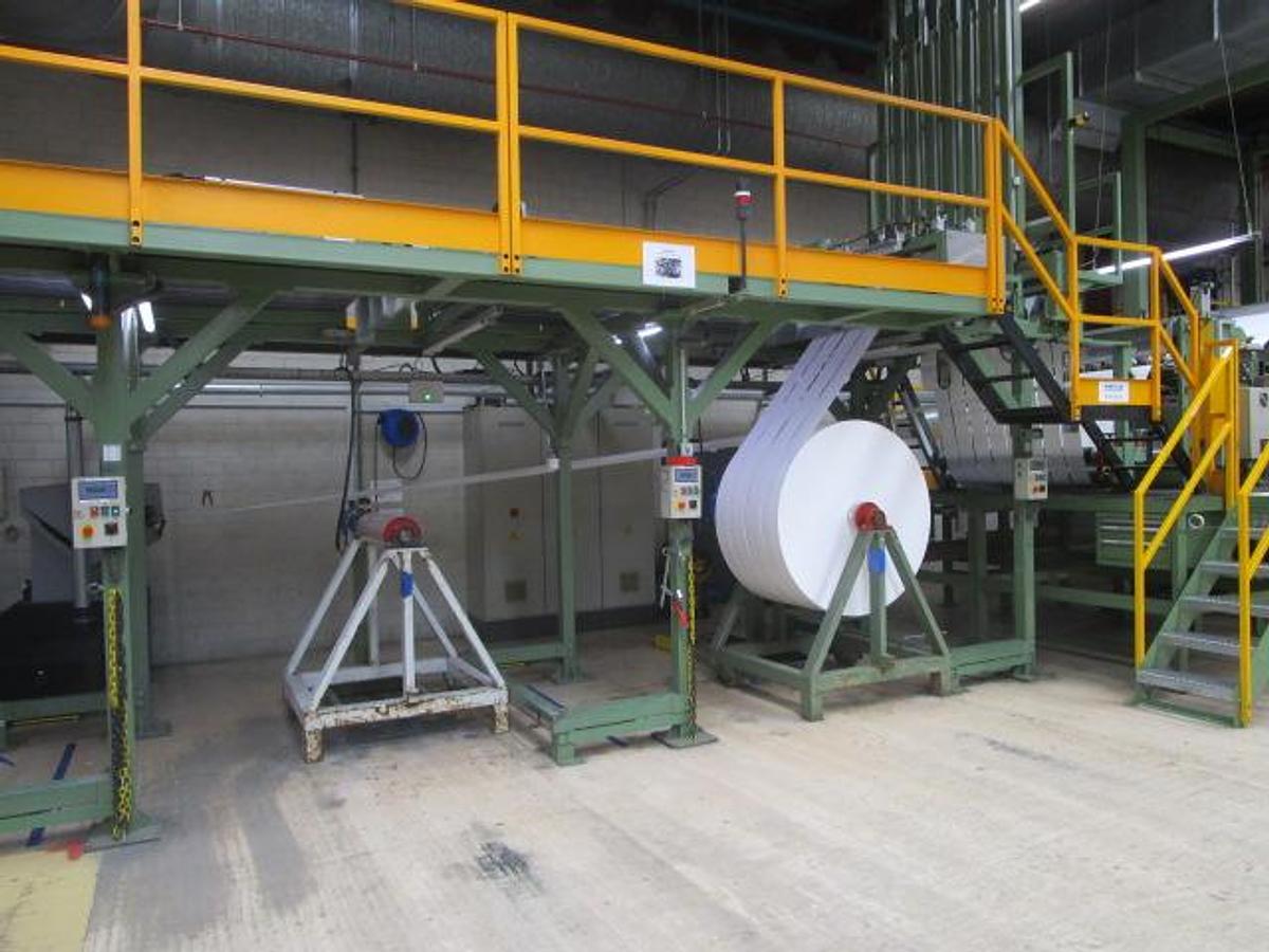 Used Amut EA120 sheet extruder 1600 mm.wide, 1300 kg/h 2000-2008