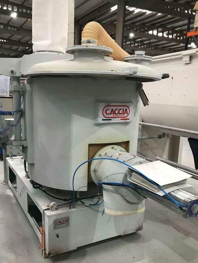 Used CACCIA turbomixer  hot and cold, horizontalm for PVC and more