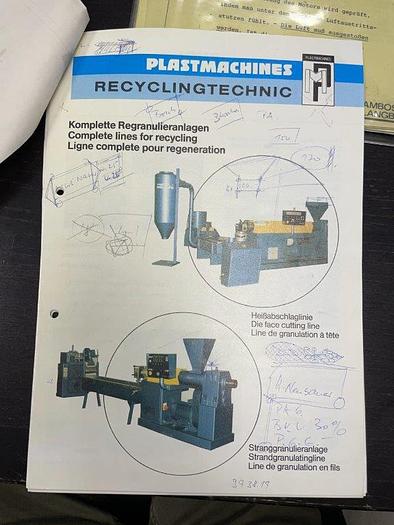 Used SINGLE SCREW EXTRUDER 60 mm 35 LD strand