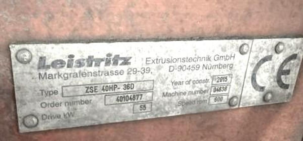 Refurbished LEISTRITZ Twin screw co-rotating extruder