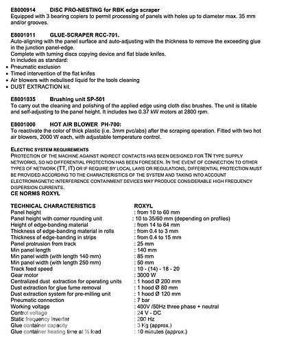 Used 2012 Biesse Roxyl 5.5 Edgebander