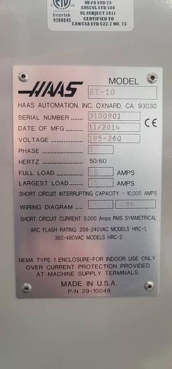 Used 2014 HAAS ST-10 ***Only 700 Cutting Hours***