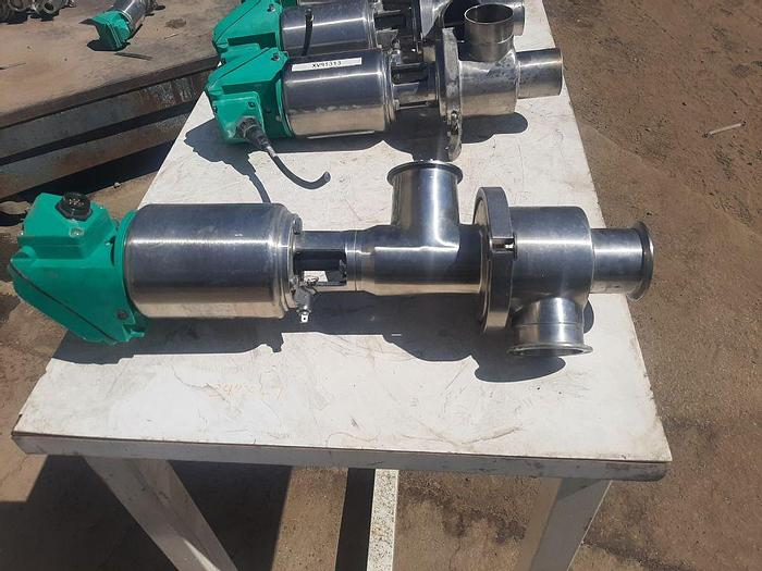 Used Valve, Shut-Off, 2-1/2", 316L Stainless Steel, Tri-Clover, Model 761-21 #S744654