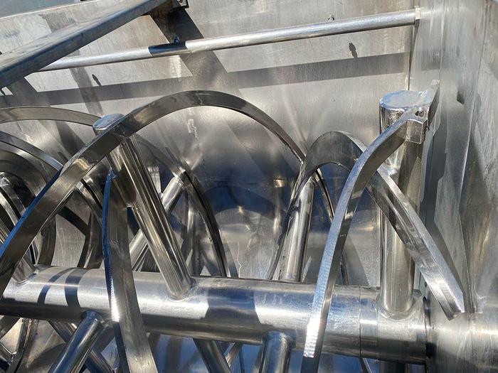 Used Mixer, Ribbon, 210 Cubic Feet, Stainless Steel, 30 HP, Double Ribbon #S744804