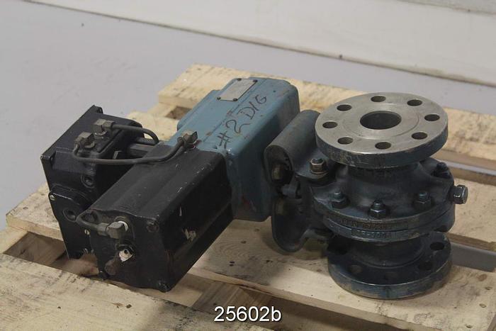 Used Neles Jamesbury  Neles Jamesbury 2" Air Operated Ball Valve, Stainless Body, Stainless Steel Shaft, Stainless Steel Ball, Stainless Steel Seat, Kamyr Bc10 Actuator, Np 411 Kamyr/Neles Electro-Pneumatic Positioner, Class 300, Split Body #25602