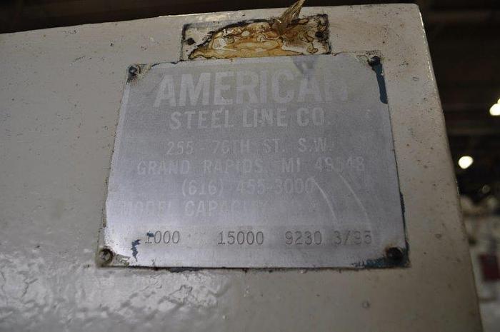 Used 15,000# AMERICAN A STEEL LINE MOTORIZED MOVING BASE UNCOILER