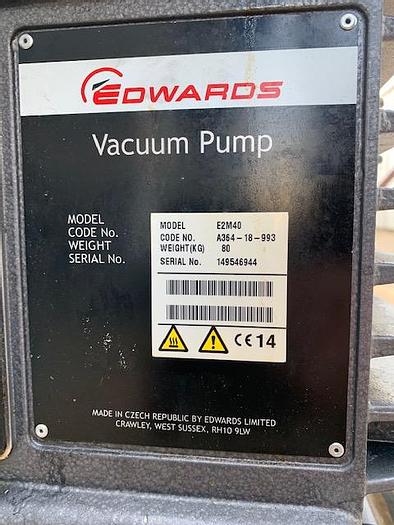 Used vacuum pumper Edwards to stage E2M40