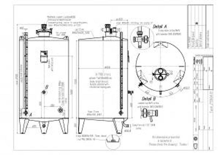 NS Letina 1100L S/W closed top tank