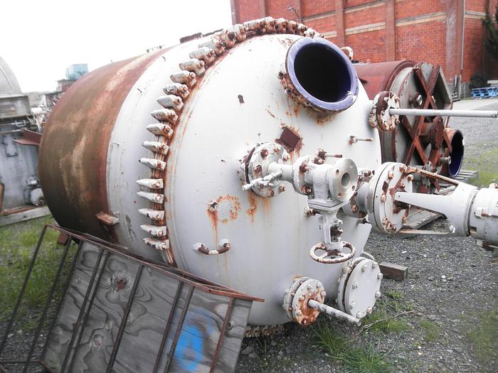 Used Reactor, 750 Gallon, Glass Lined, 75 PSI, Jkt, Agit, Glascote, #C636420