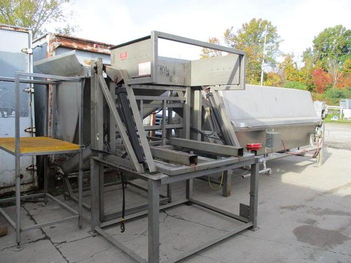 Used Lyco Rotary Steam Blancher, 48" dia x 12' long with Loading system