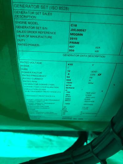 Caterpillar generators Marine Tier II with class certificates