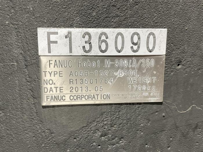 Used FANUC M900iA/350 6 AXIS ROBOT WITH 30iA CONTROLLER AND WEBBER SERVO SHEET METAL SCREW GUN