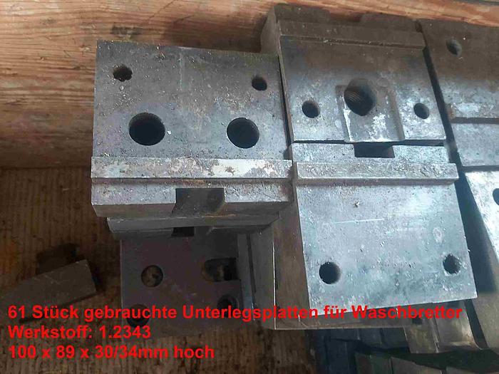 1300 kg, 210 Teile, Waschbretter für Werkzeugformen, gemäß Liste, ,  neu und gebraucht
