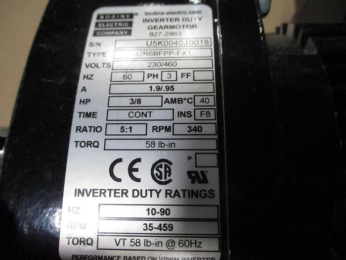 Used DORNER STANDARD LOAD GEAR MOTOR