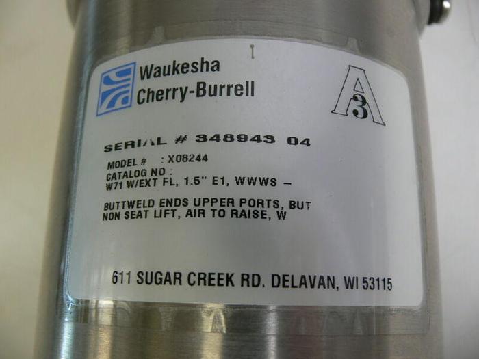 Used Waukesha Cherry-Burrell X08244 W71 W/EXT FL, 1.5" E1, WWWS