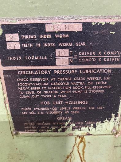 Used Gould & Eberhardt 48H Gear Hobbers